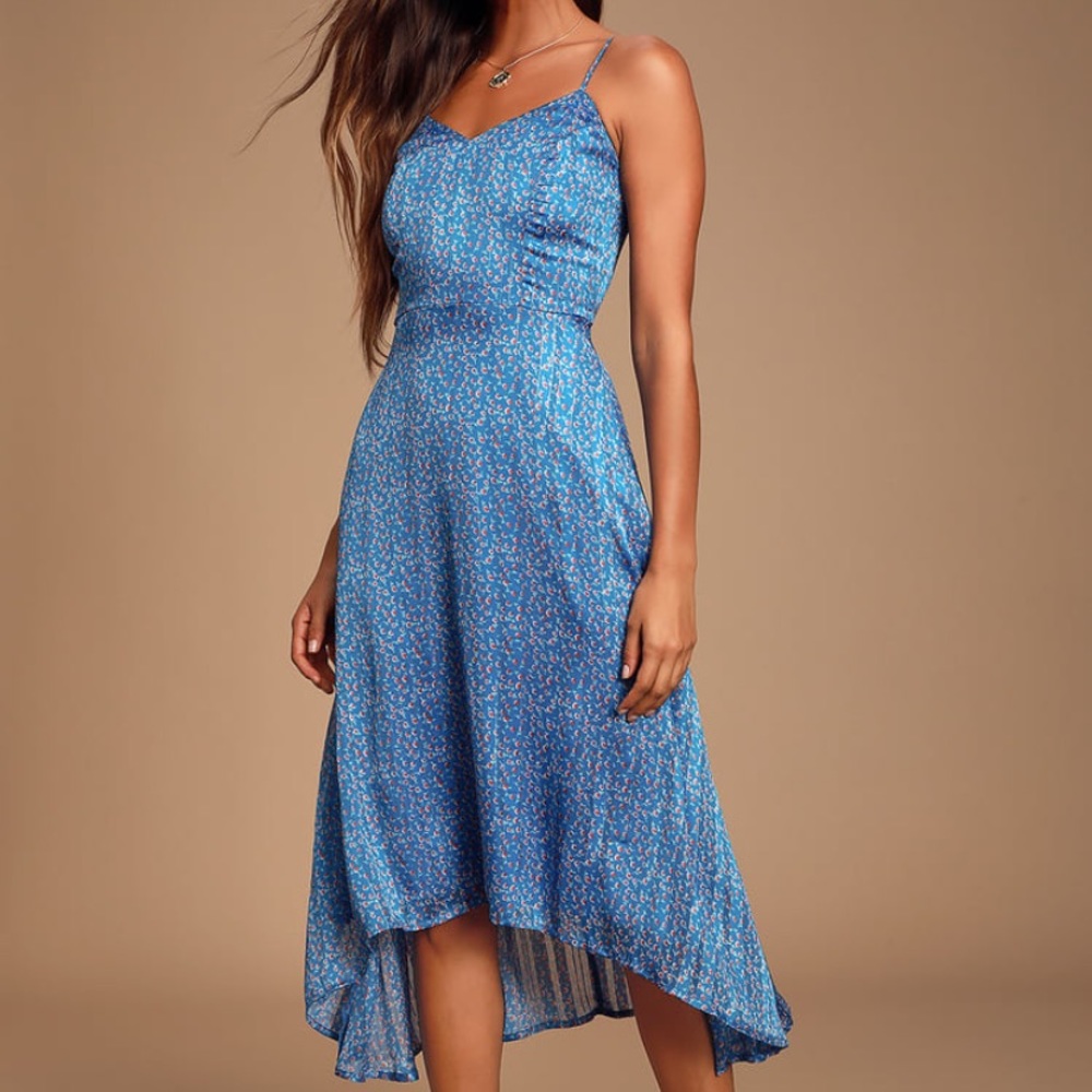 Lulu’s Royal Blue Midi Dress XS